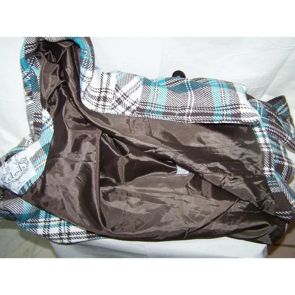 Deb Plaid Jacket Wool Short Blue Brown Plus 3X - Picture 7 of 10